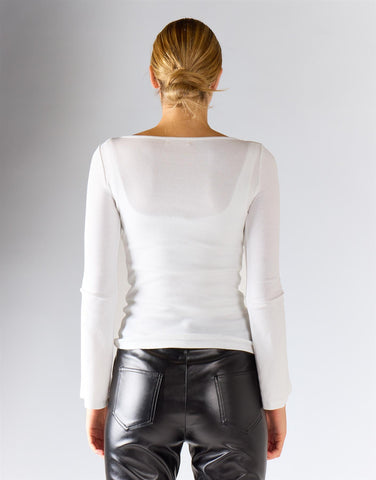 White Top With Long Sleeves