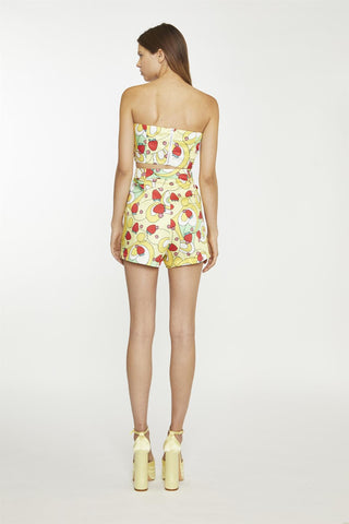 Psychedelic Strawberry High-Waist Mini-Shorts