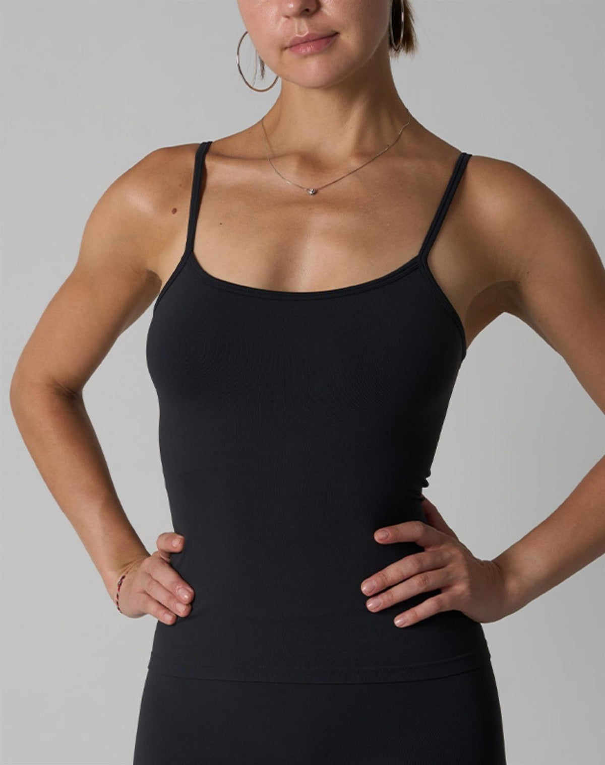Black Scoop Neckline Cami Top