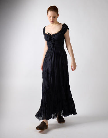 Black Tiered Maxi Dress