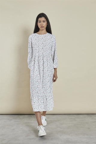 Bright-Ditsy Shift Midi-Dress
