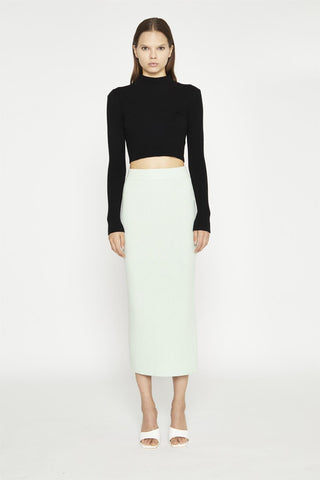 Black Long-Sleeve High-Neck Top