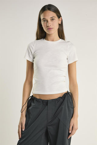 Off-White Fitted-Short-Sleeve Ribbed-Top