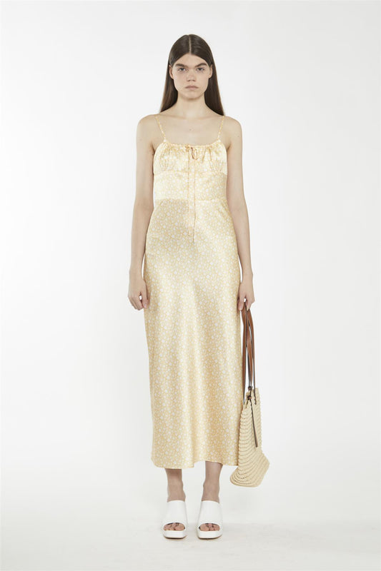 Sleeveless Slip Midi Dress - Amber Ditsy Folk