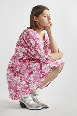 Pink Roses Skater Mini-Dress