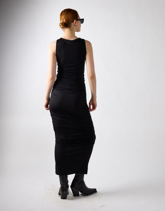 Black Bodycon Midi Skirt