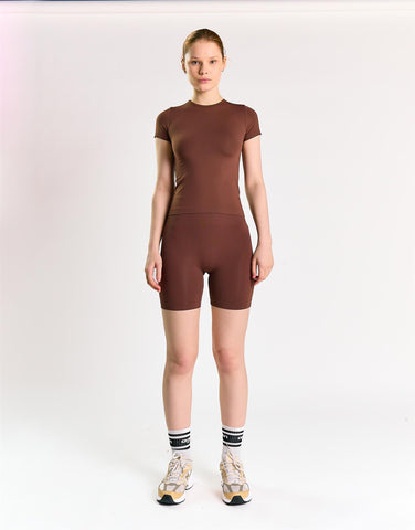 Agon Women's Coffee Activewear Shorts