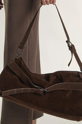 Brown Buckle Handbag