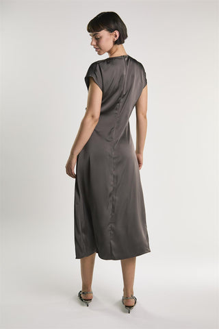 Bitter Chocolate Midi Wrap Dress