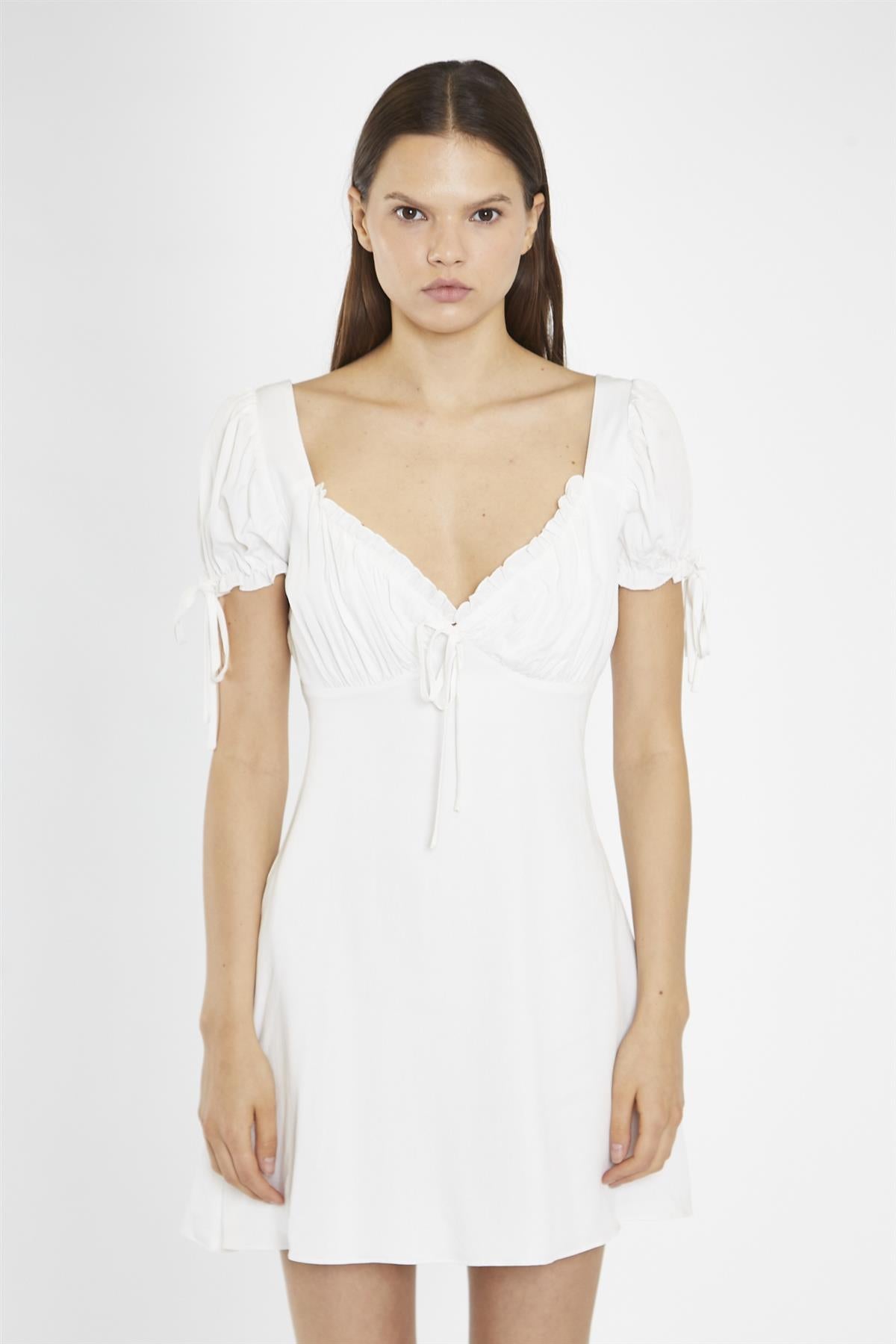 Off-White Milkmaid Mini-Dress