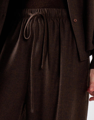 Dark Brown Drawstring Trousers