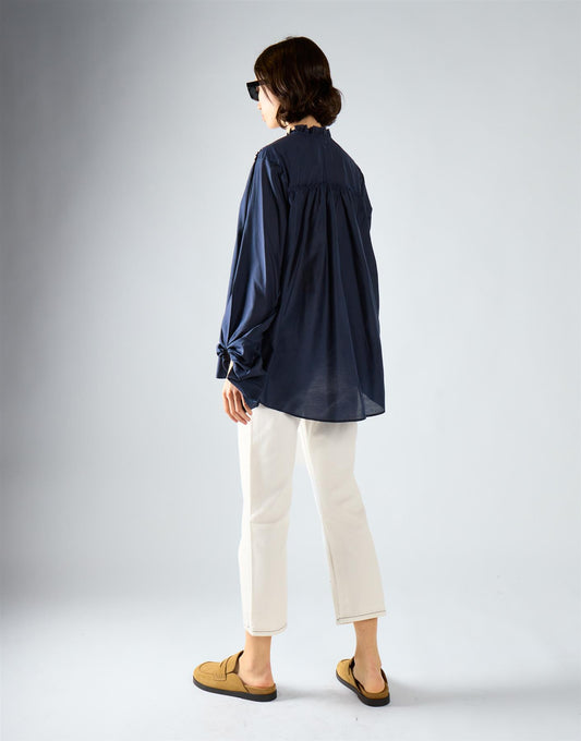 White High-Waisted Ankle Length Jeans