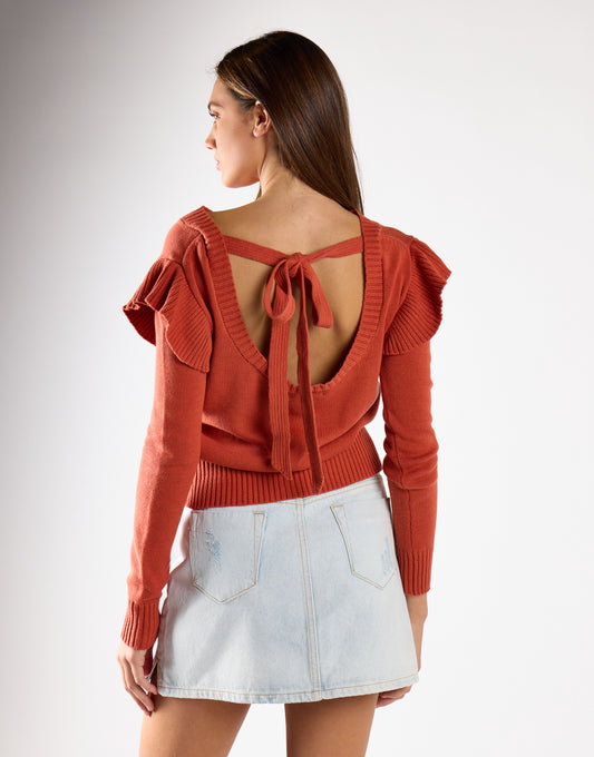Light Antique Bleach Denim Mini-Skirt