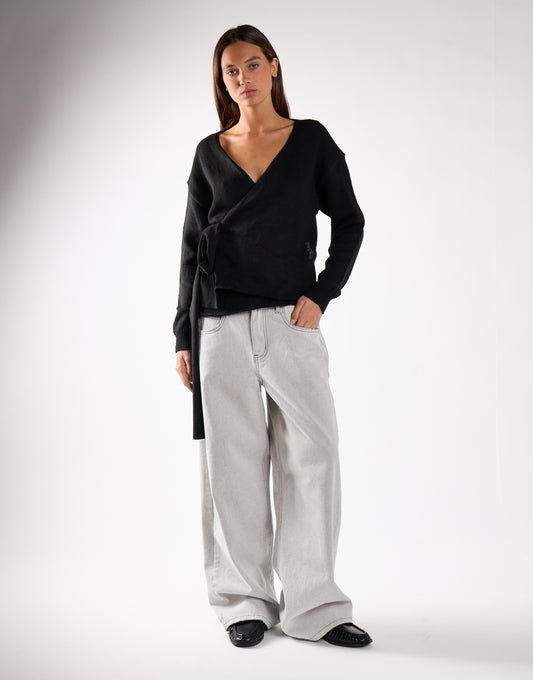 Wrap Cardigan - Black