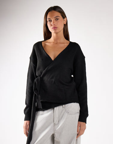 Wrap Cardigan - Black