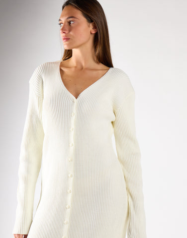 Glamorous Cream Button Front Midi Dress