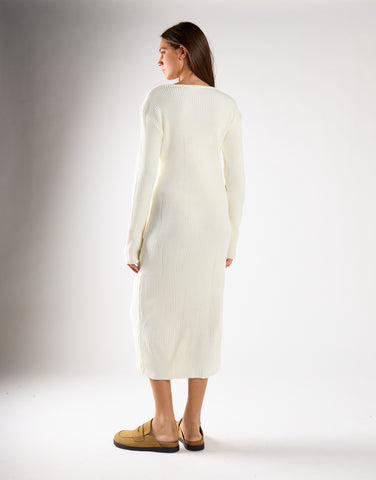 Glamorous Cream Button Front Midi Dress