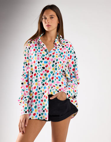 Abstract Spot Long Sleeve Shirt