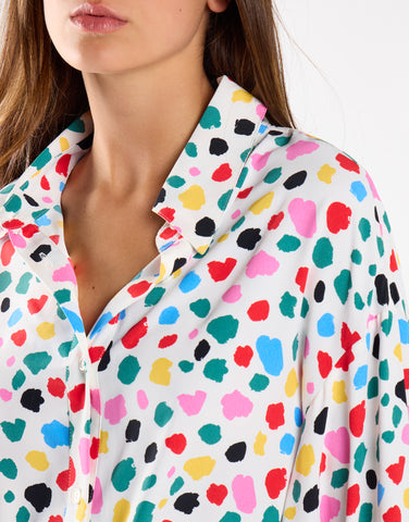 Abstract Spot Long Sleeve Shirt