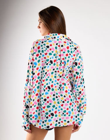 Abstract Spot Long Sleeve Shirt