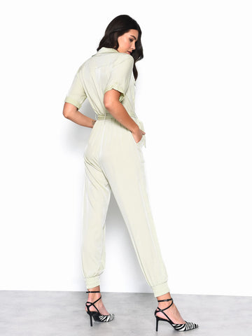 Mint Belted Jumpsuit