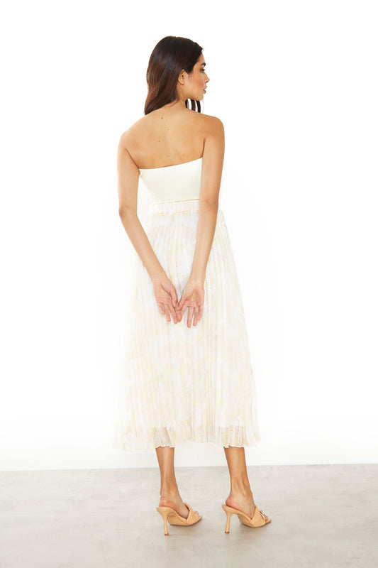 Glamorous Pastel Swirl Abstract Midi Skirt