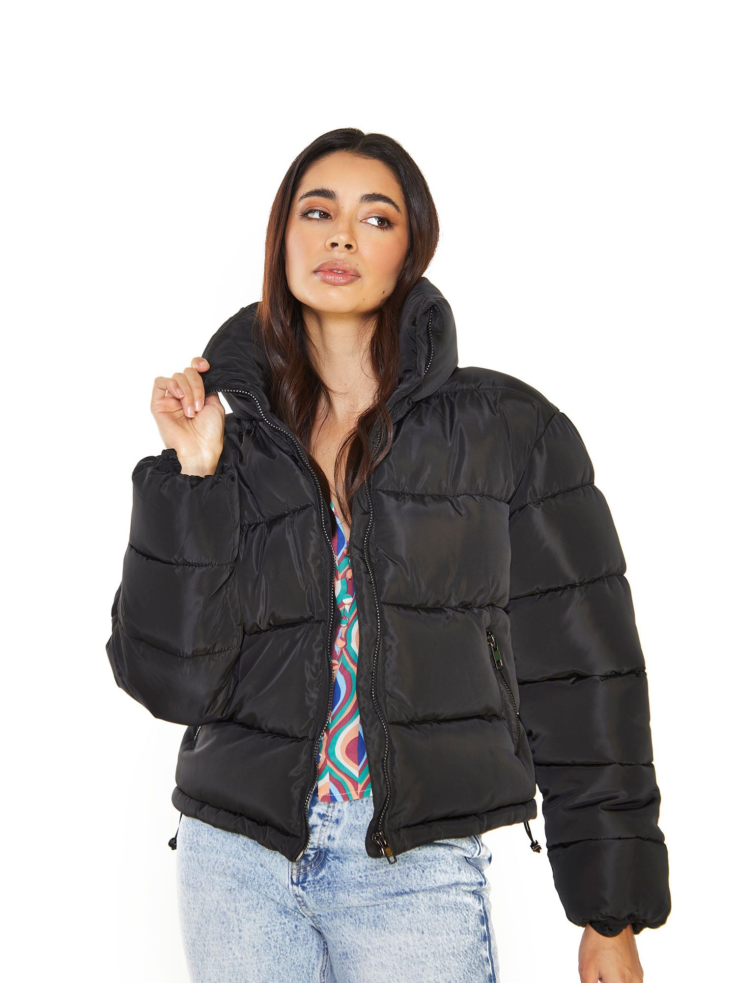 Black Puffer Jacket Glamorous