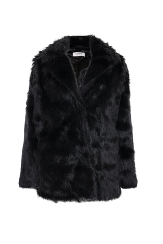 Black Faux-Fur Coat