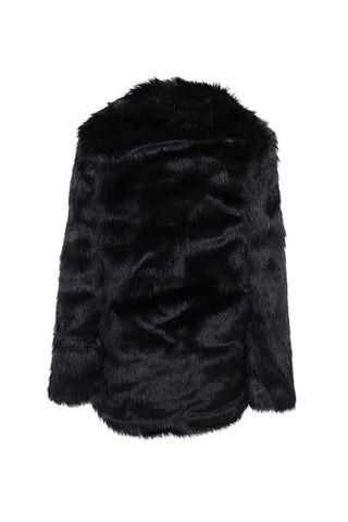 Black Faux-Fur Coat
