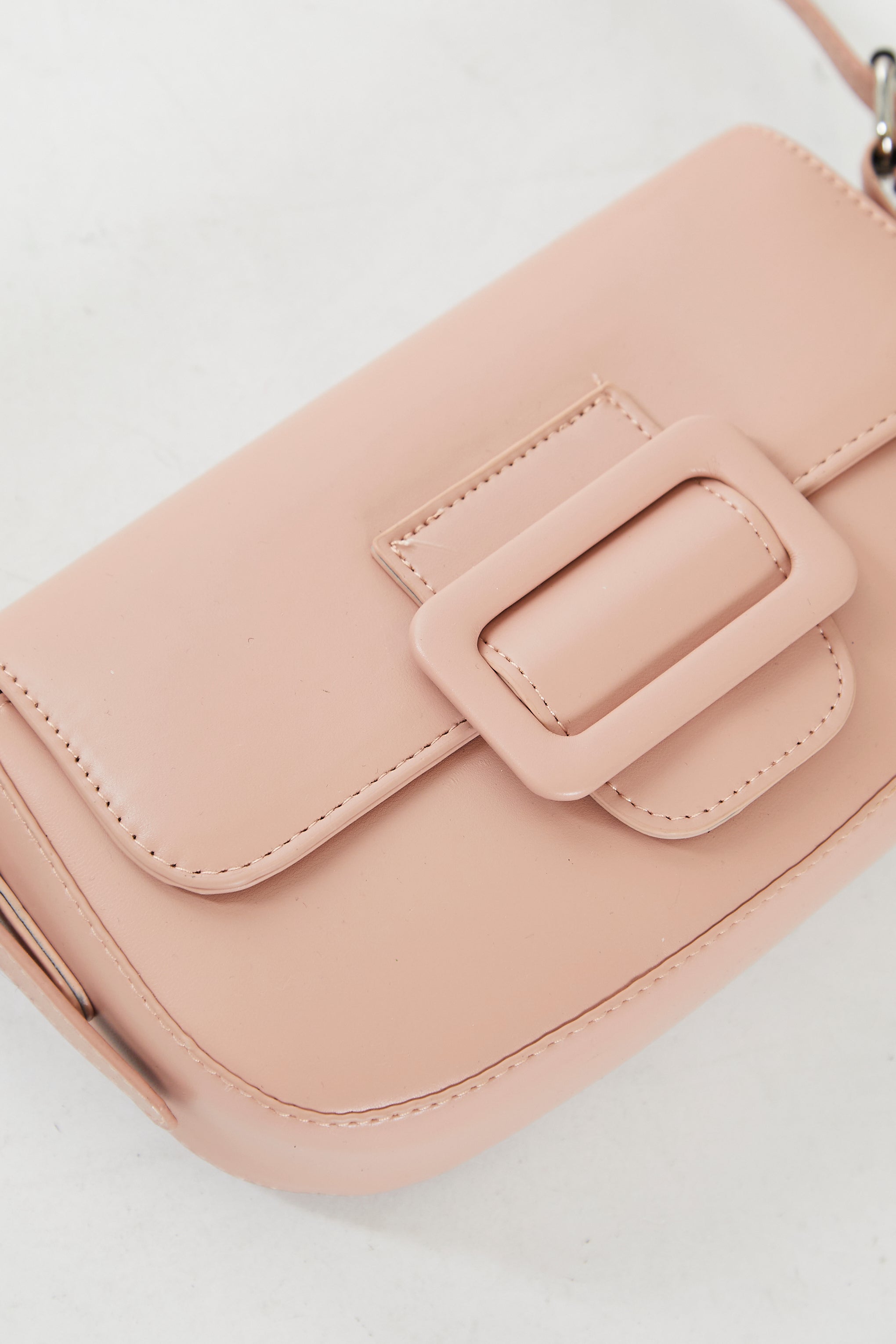 Glamorous Pink Buckle Detail Shoulder Bag