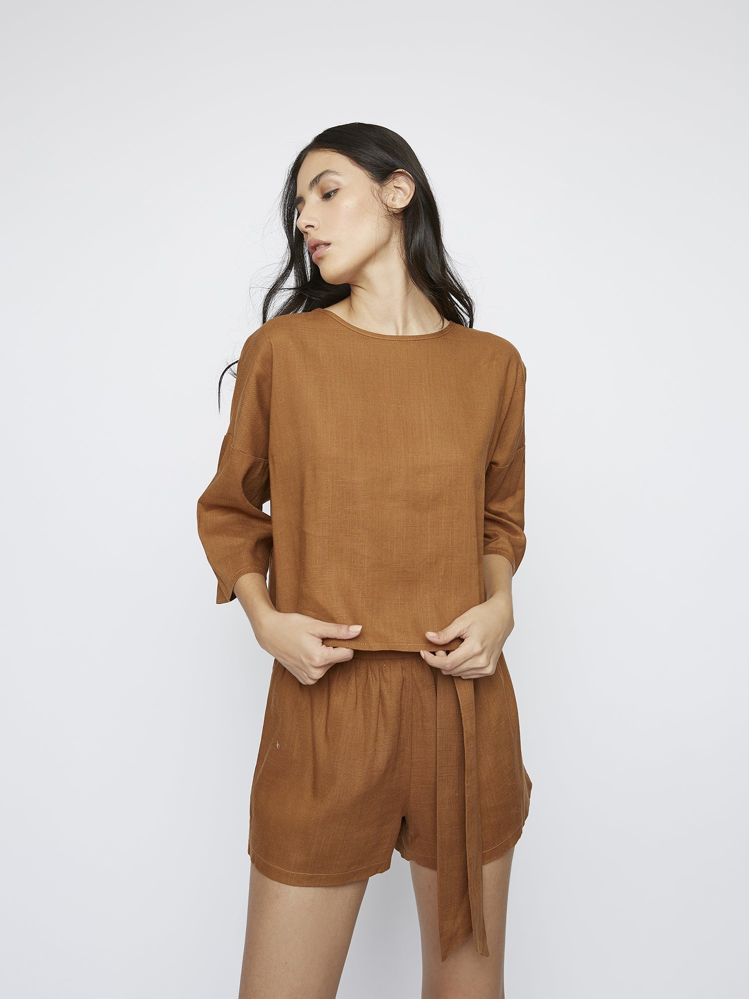 Glamorous Brown Loose Fitted Top