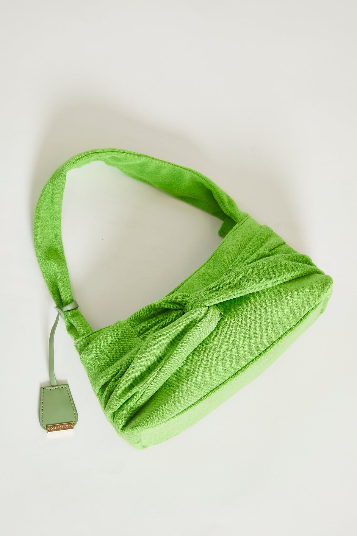 Glamorous Bright Green Towel Knot Detail Shoulder Bag
