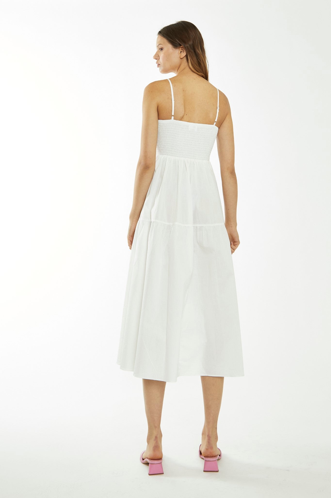 White Empire-Line Midaxi-Dress