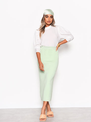 Off White Volume Sleeve Blouse