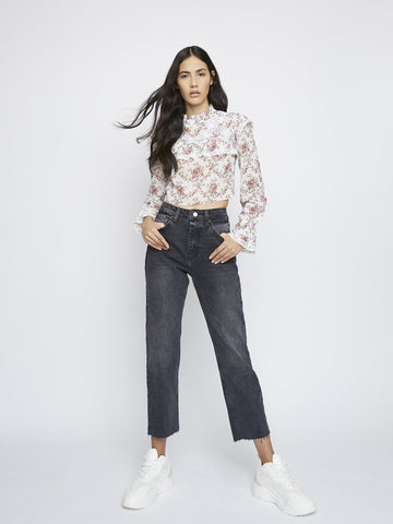 Glamorous Romantic Floral Chiffon Top