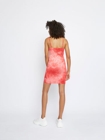 Glamorous Coral Pink Tie Dye Mini Dress