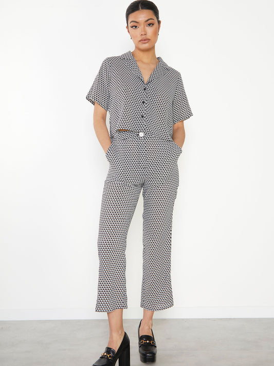 Glamorous Geometric Ditsy Trousers