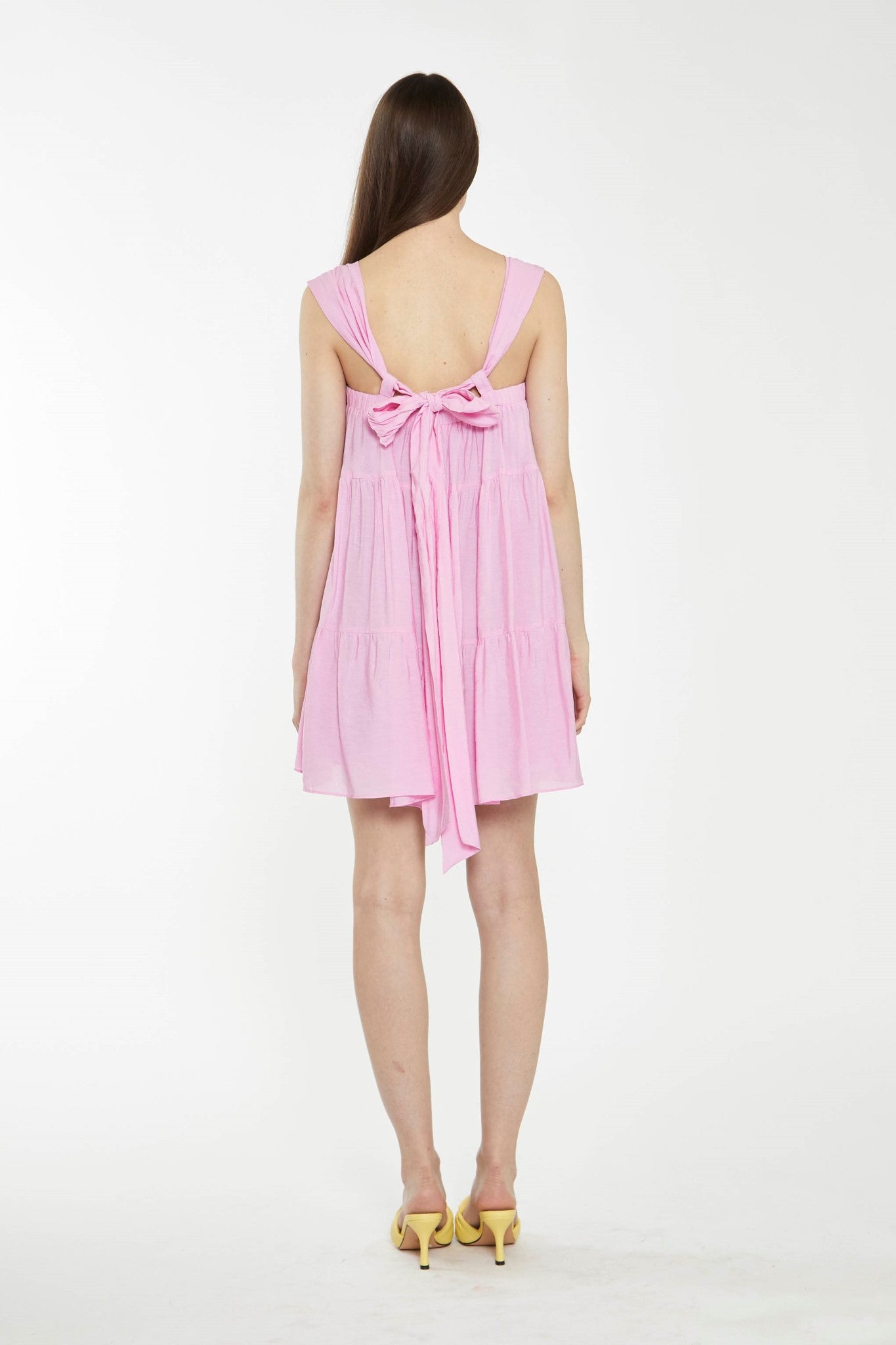 Candy Pink Tie-Back Mini Dress
