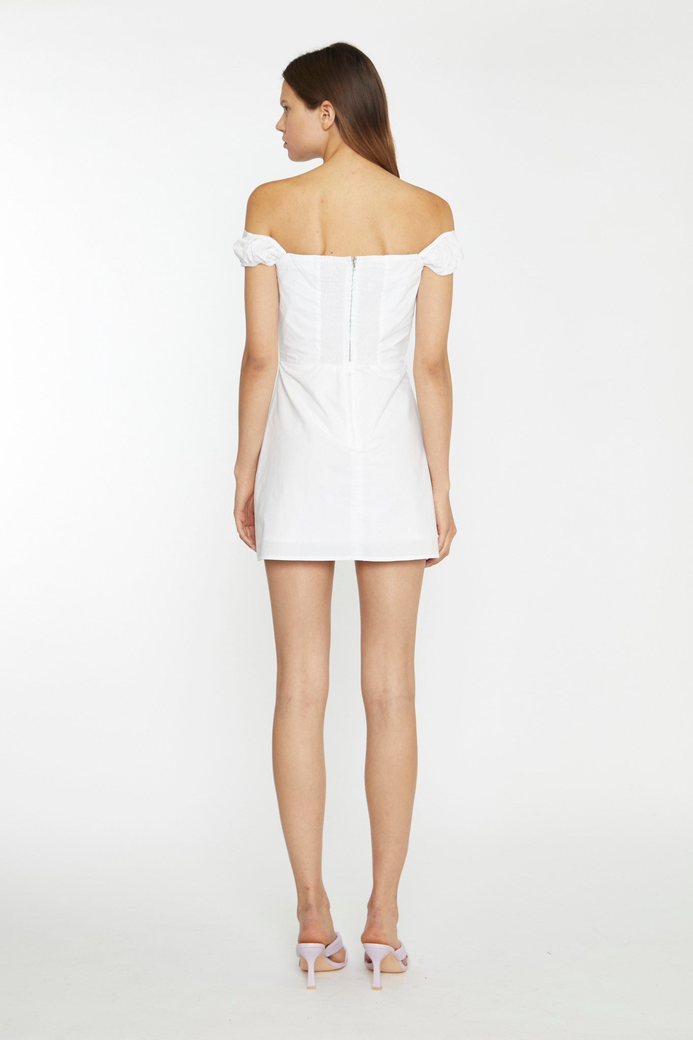 White Bardot Mini-Dress