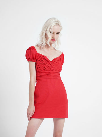 Glamorous Short Sleeve Milkmaid Mini Dress