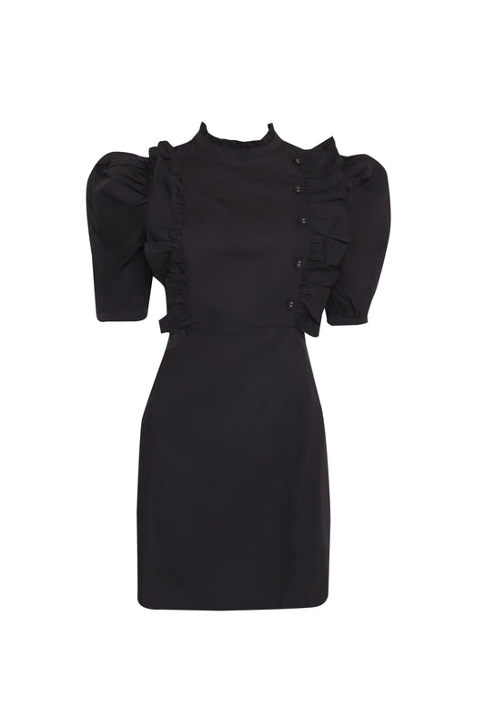 LADIES DRESS-AC3542-BLACK
