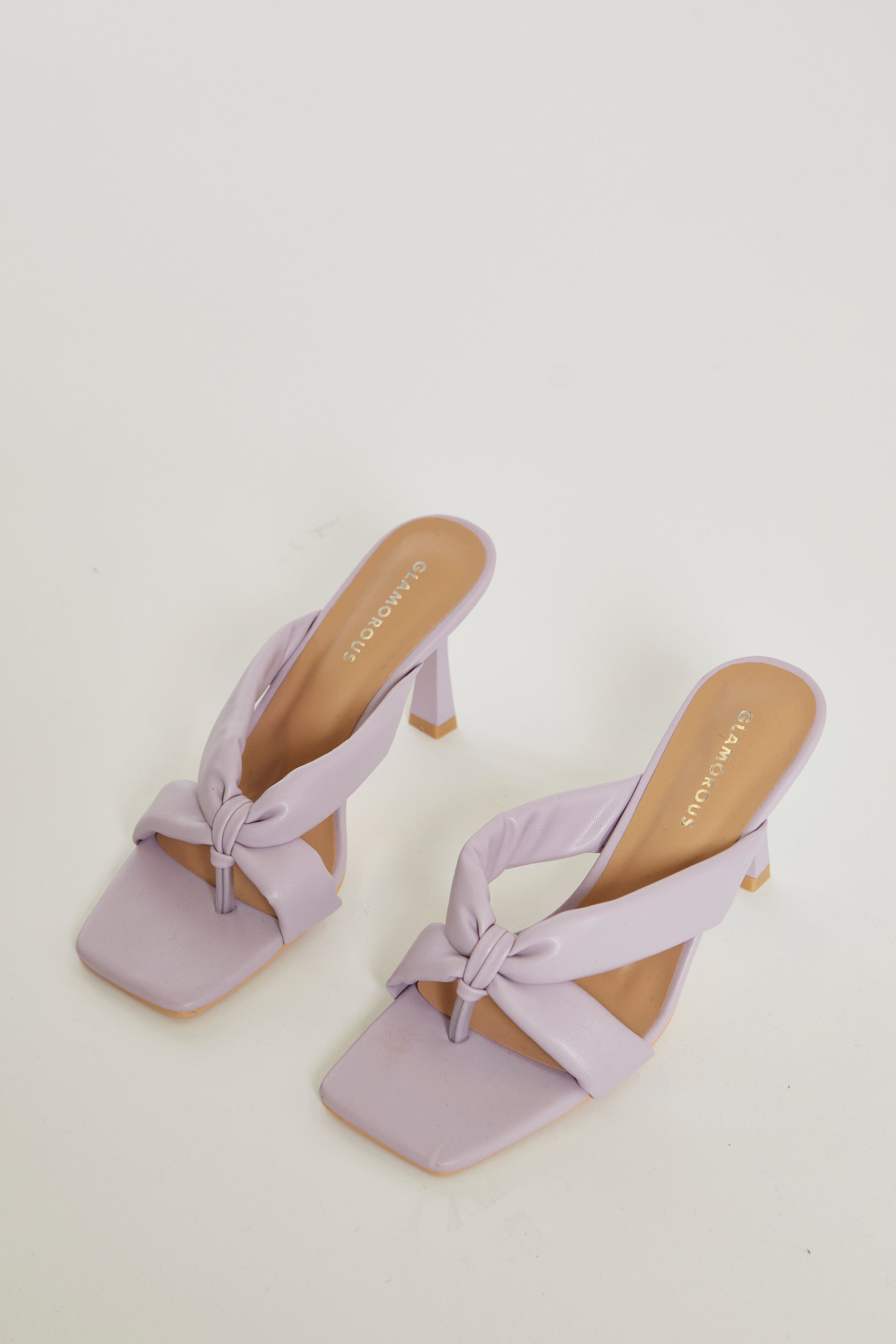 Glamorous Lilac Toe Pole Heels