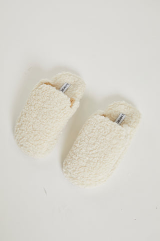 Glamorous Cream Fluffy Slippers