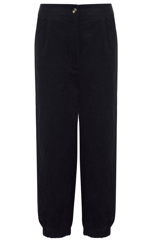 Glamorous Black Cuffed Ankle Cargo Trousers