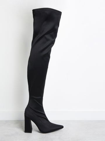 Glamorous Black Knee High Boots
