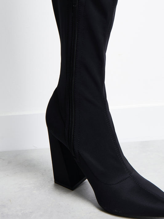 Glamorous Black Knee High Boots