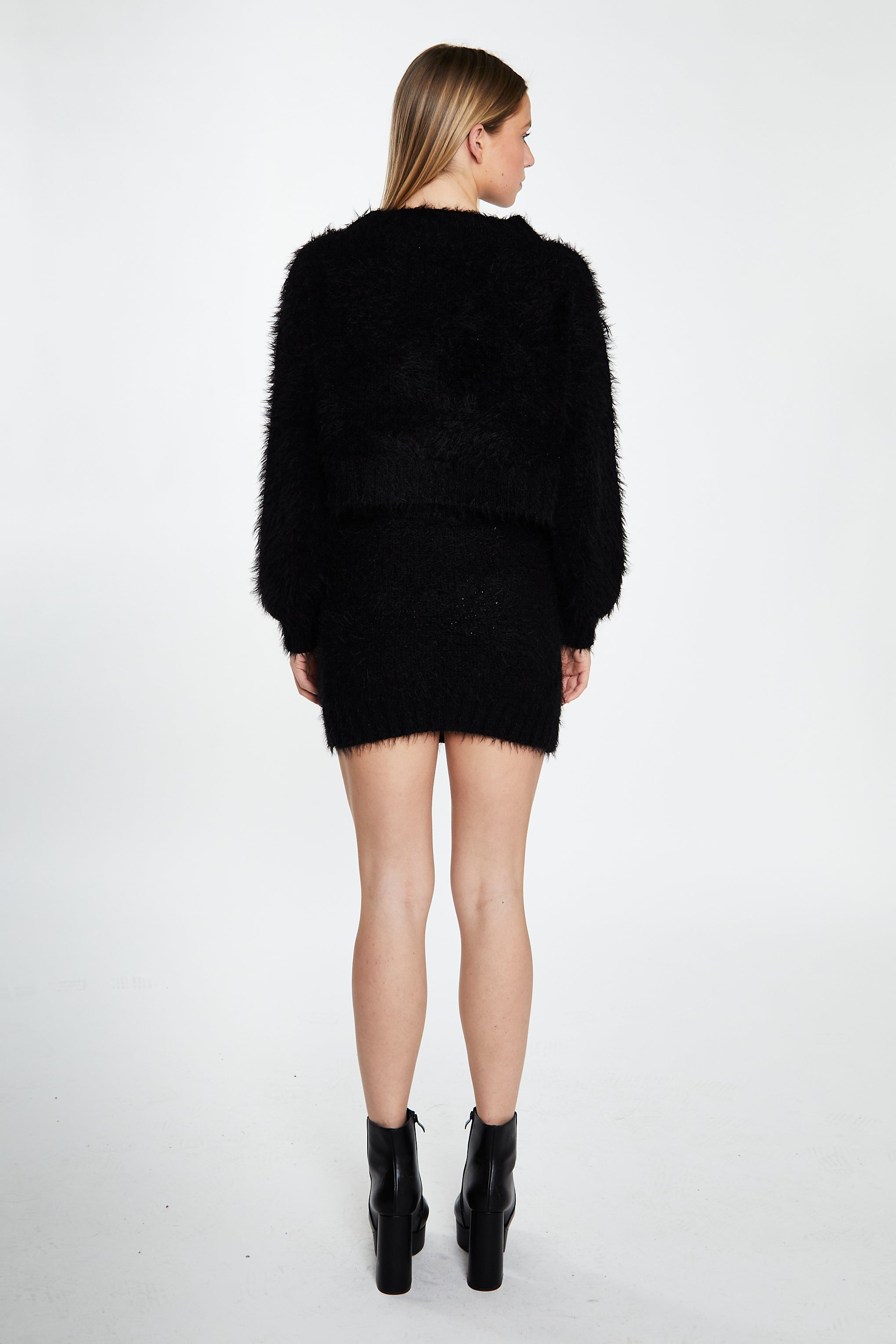 Glamorous Black Knitted Mini Skirt
