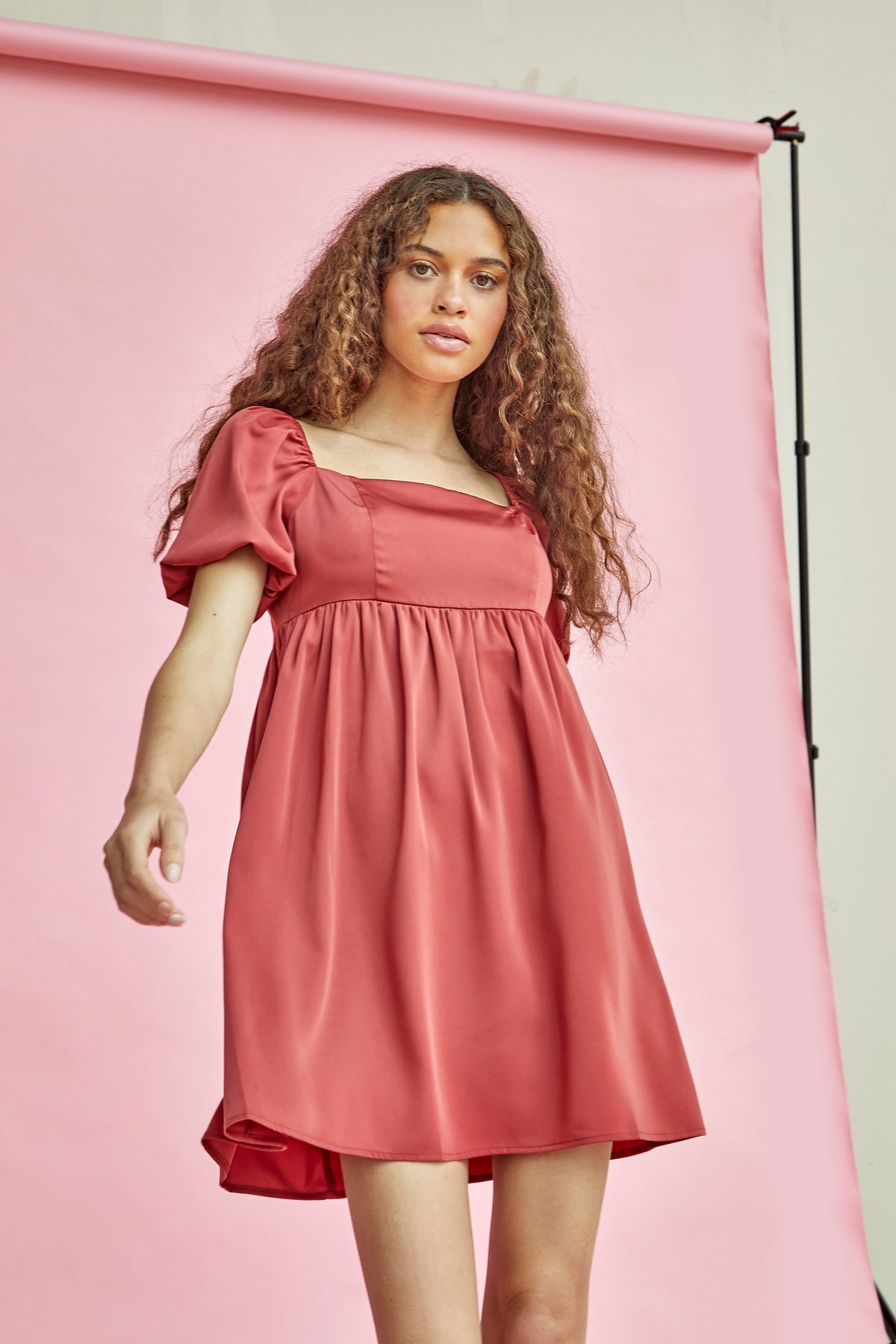 empire mini dress Empire Waist Velvet Mini Dress